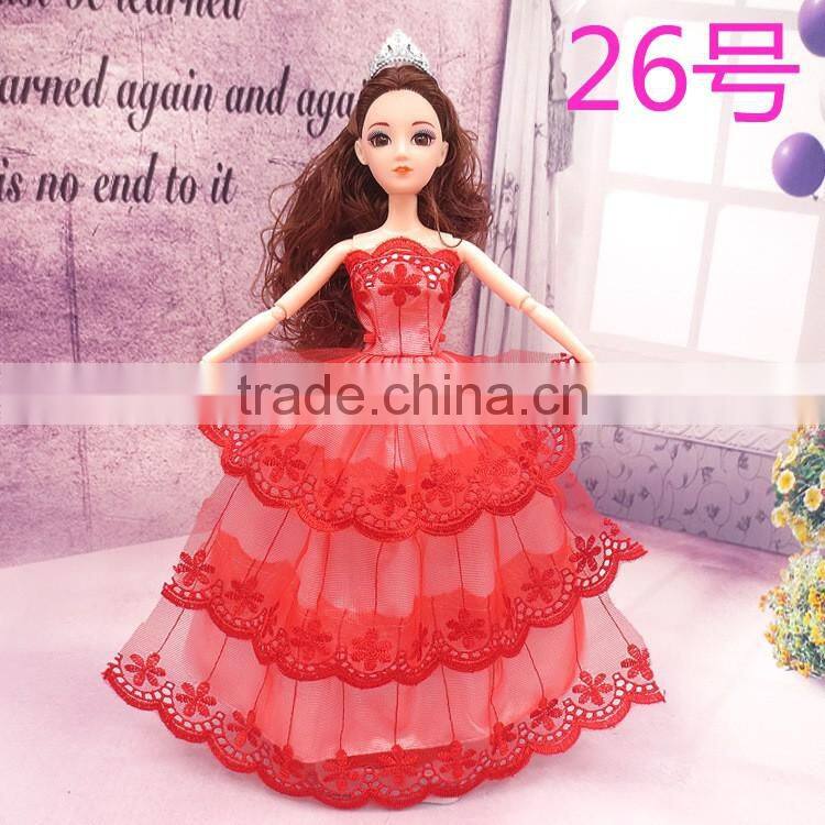 2016 custom beautiful cute fabric11 inch doll clothing for children