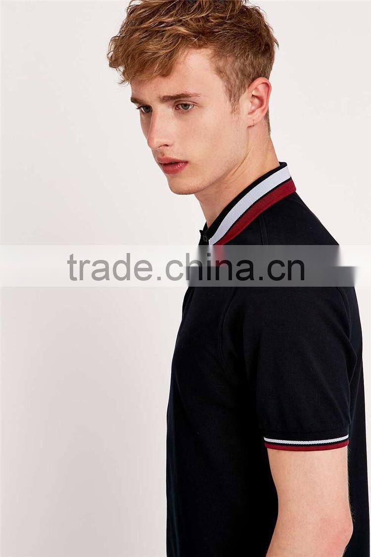 Men's slim fit colorful collar fashion polo shirt,polo shirt different colors