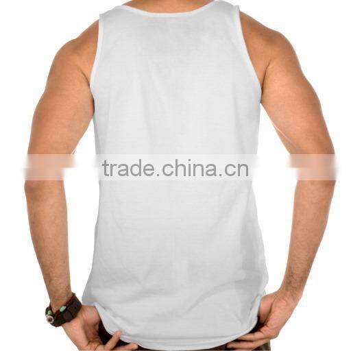 Blank white gym tanktops for mens plain cotton male gym tanktops