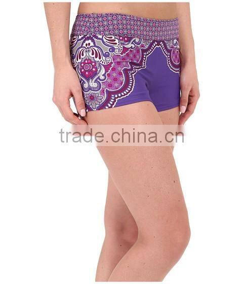 women swimming pants printing dry fit sports shorts
