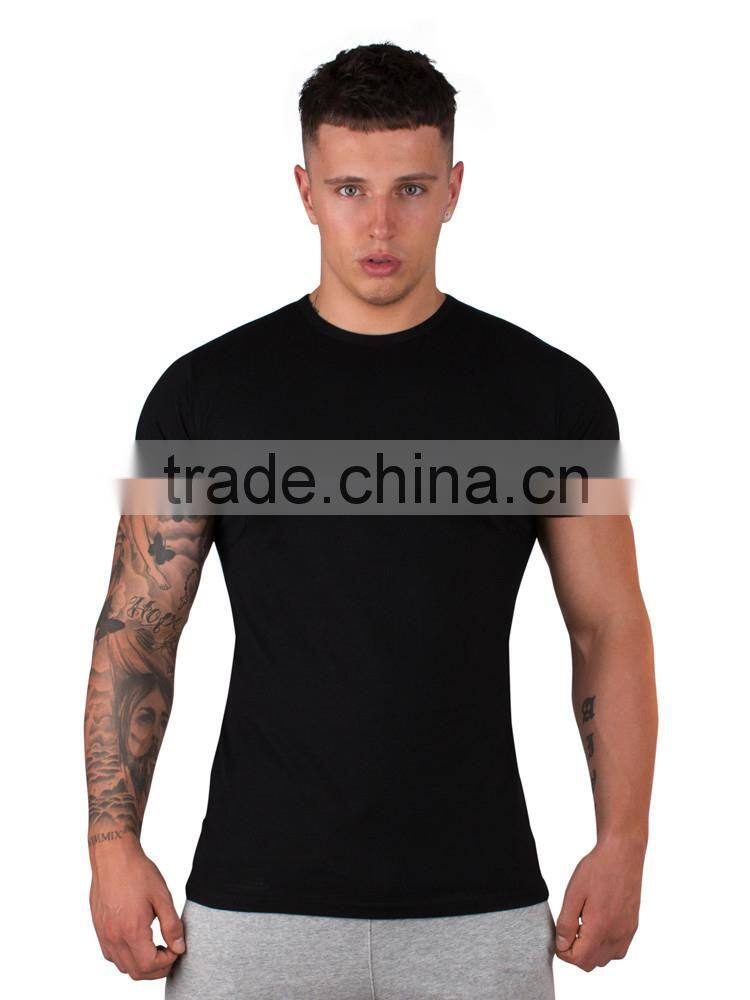 95cotton 5spandex muscle mens tight fit t shirt