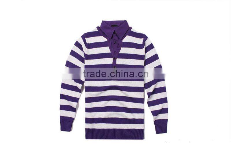 V Neck Pullover Stripe Korean Sweater Knitting Pattern