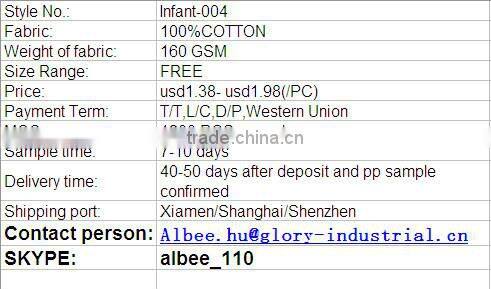 Custom cotton infant romper baby