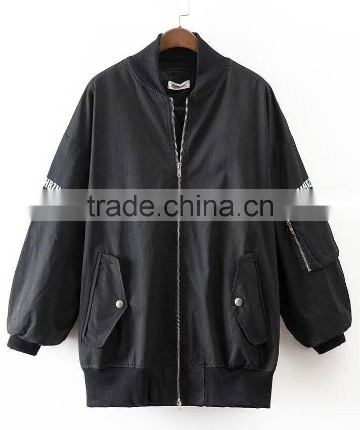 Runwaylover EY1012C 2016 popular letter printed baseball uniform women coats bomber jacket