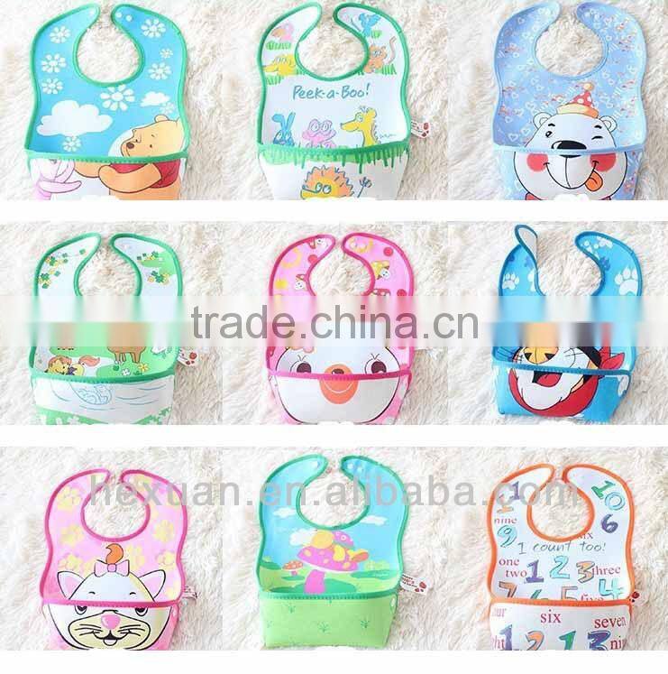 PVC baby bibs Baby rice bib waterproof plastic bib