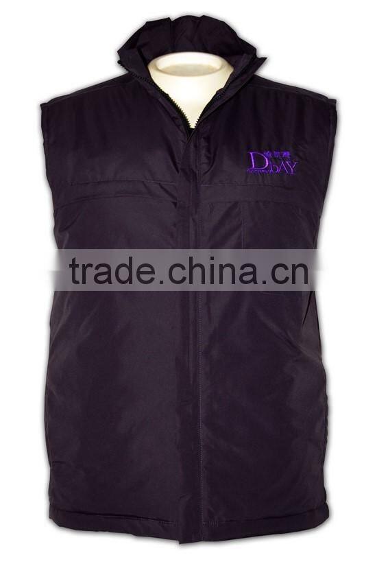 China manufactory high quality stiff neck fitted sleeveless nylon puffy vest