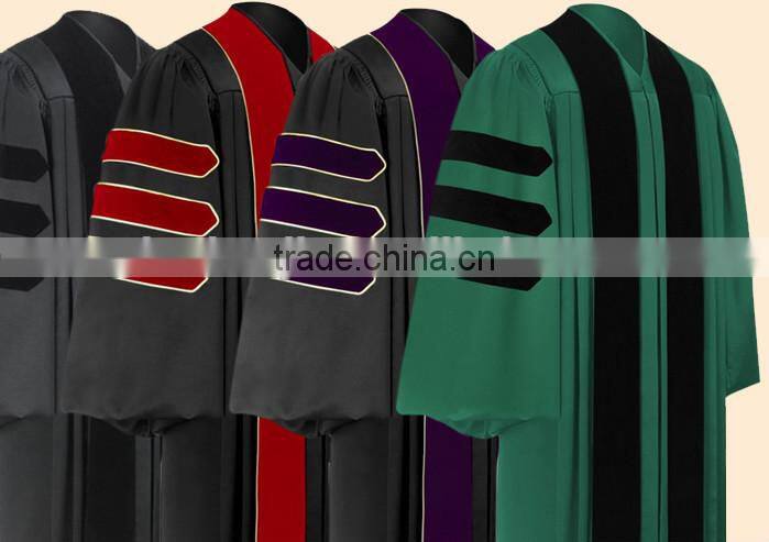PHD graduation gowns with hood