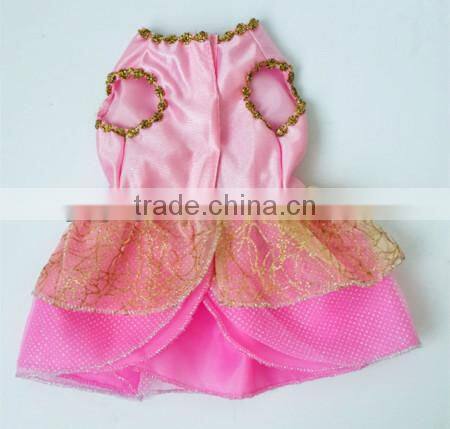 factory sale pink princess dress style wholesale dog clothes