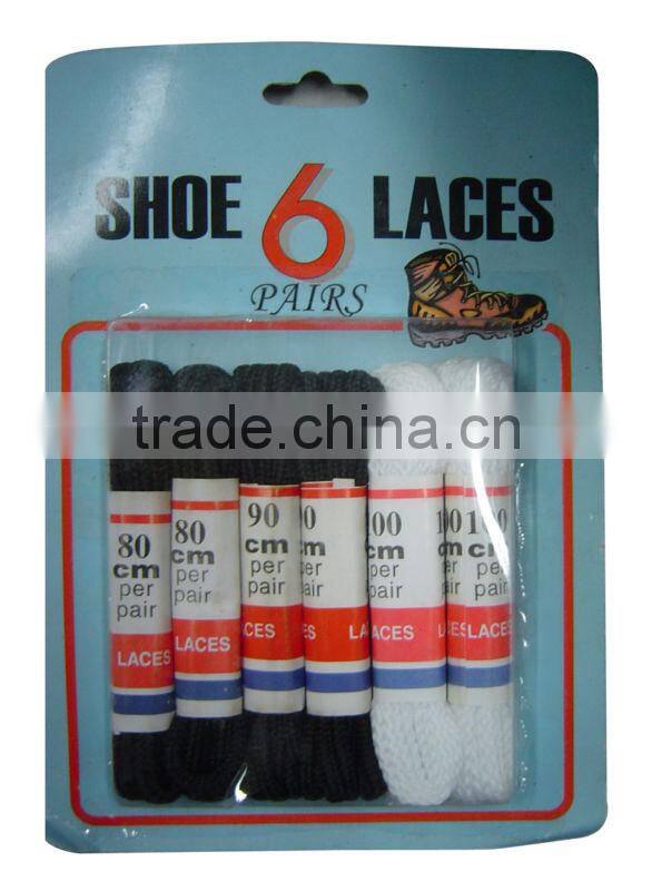 2 pairs of white and 4 pairs of black silicone flat Shoe Laces