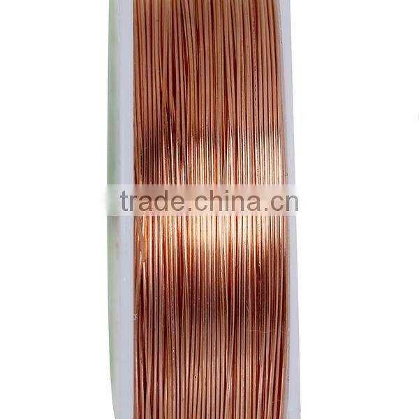 Copper Beading Wire Thread Cord Rose Gold 0.4mm Dia. , 2 Rolls