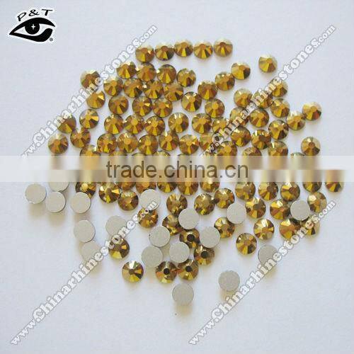 Non hotfix DMC rhinestone flat back crystals ss16 Gold hematite for clothing