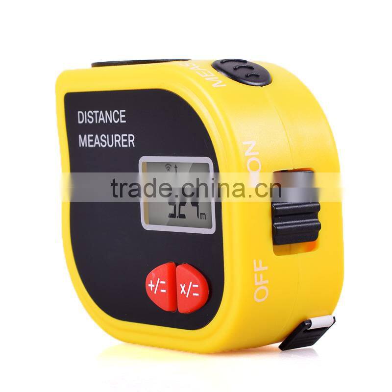 CP-3001 New mini tapeline-shaped ultrasonic distance meter with tape measure without Area/Volume calculator