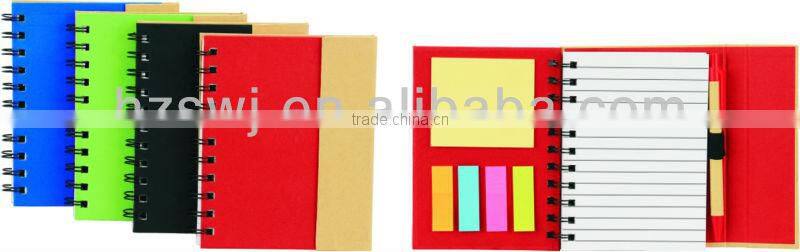 900grams kraft cover spiral winding notebook 70grams 60sheets 15*12cm with paper pen with magnetic closure