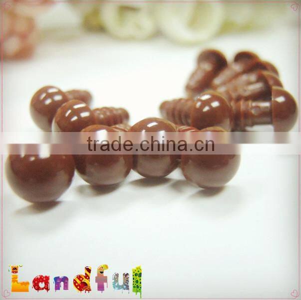9mm Amigurumi Eyes Handmade Doll Plastic Solid Brown Eyes