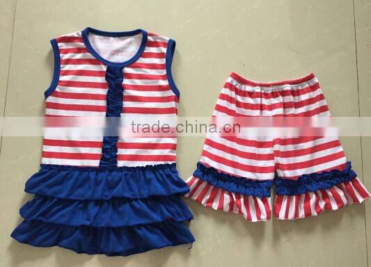 New design baby girl yellow top dress yellow ruffle floral print pants boutique clothing set