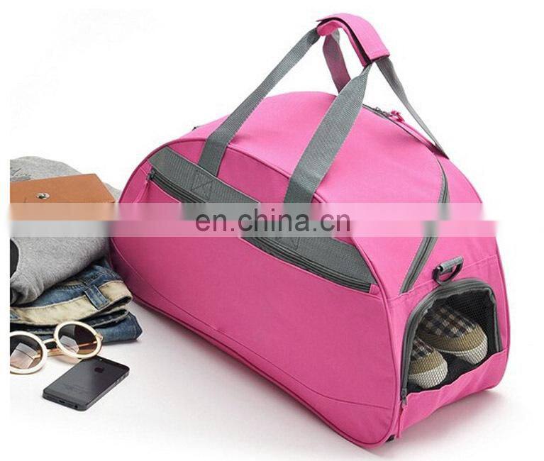 2015 latest fashionable colorful durable waterproof fitness sport bag with shoe apartment