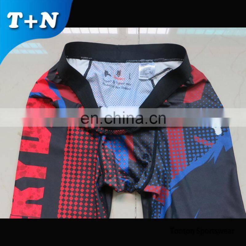 Wholesale custom printed mens fitness compression tights