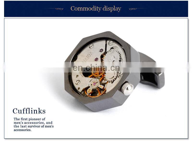 Watch steampunk cufflinks mechanical movement watch cufflinks