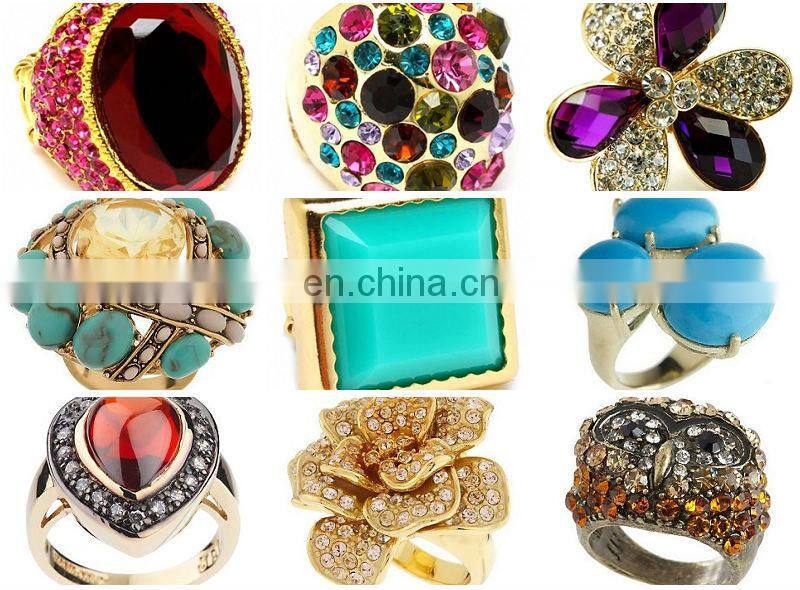 Micro Pave' Elongated Oval Saddle Rings jewelry in stainless steel with clear gems