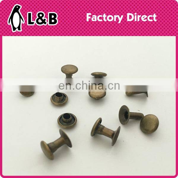 double cap head metal decorative rivets for shoes bag clothing