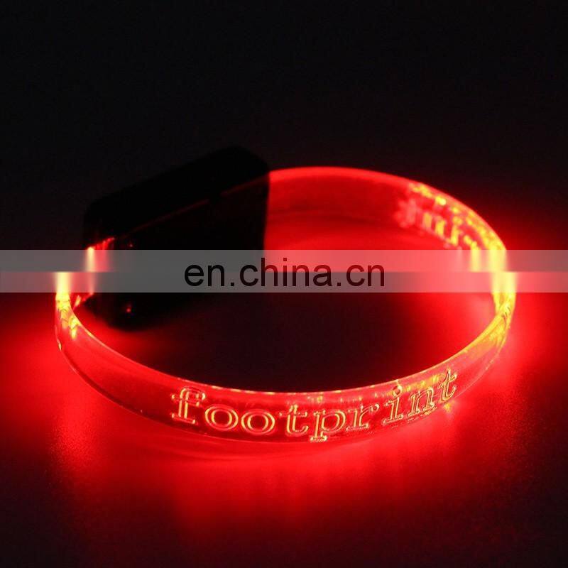 New Arrival Led Wristband Flashing cheap custom wristbands light up custom wristbands
