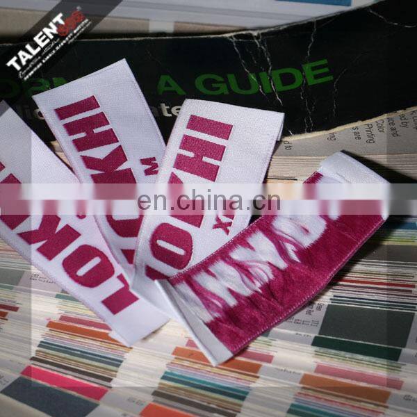 custom private design vogue woven folded t shirt label