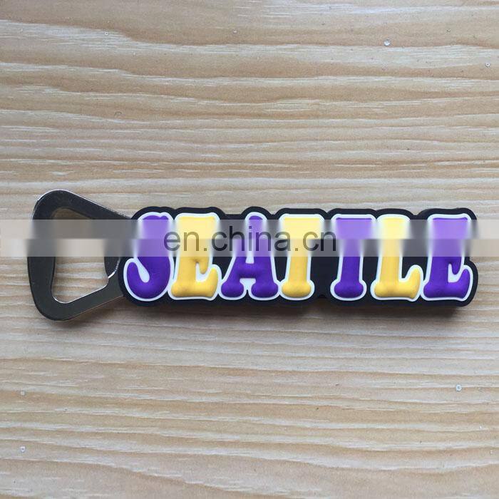 High quality cheaper eco-friendly soft pvc bottle opener fridge magnet