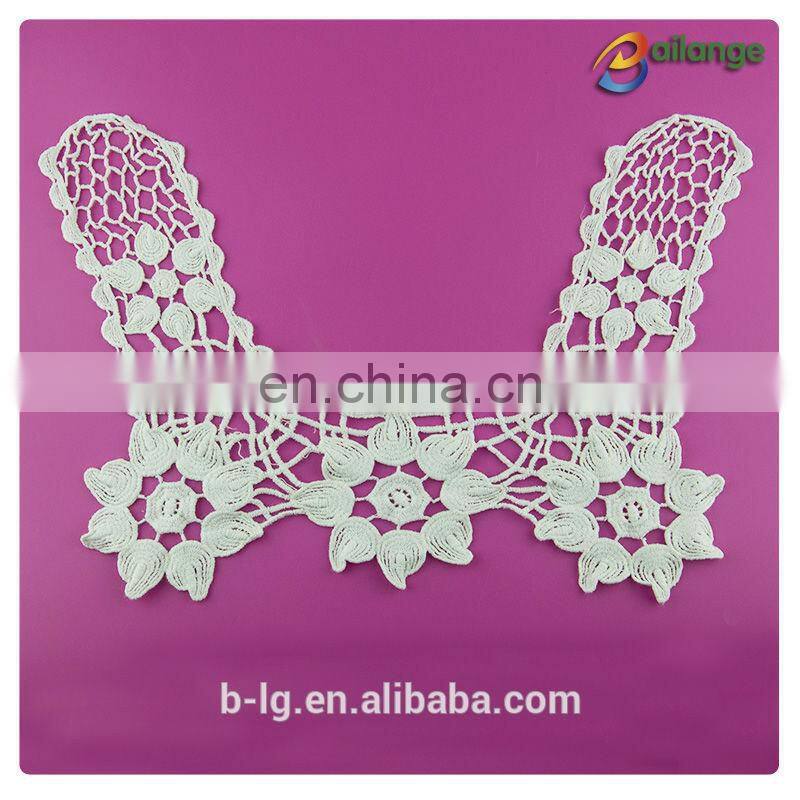 Lace Motif Embroidery lace neckline for wedding dress