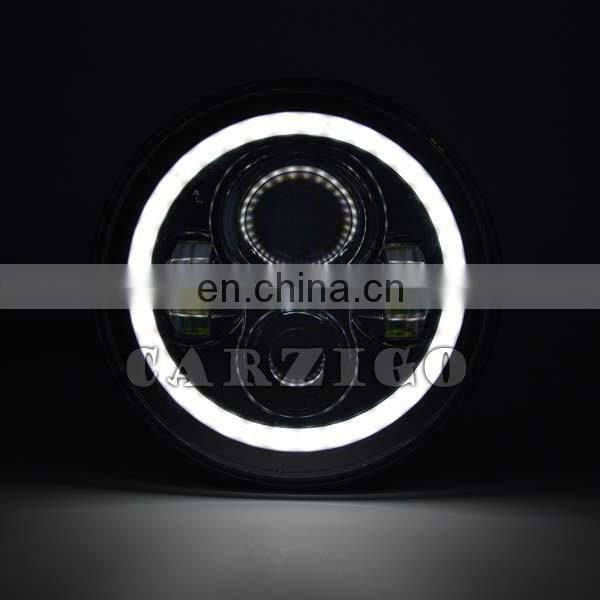 chinese fair show IP68 4*4 7 inch round head light for jeep jk motorbike