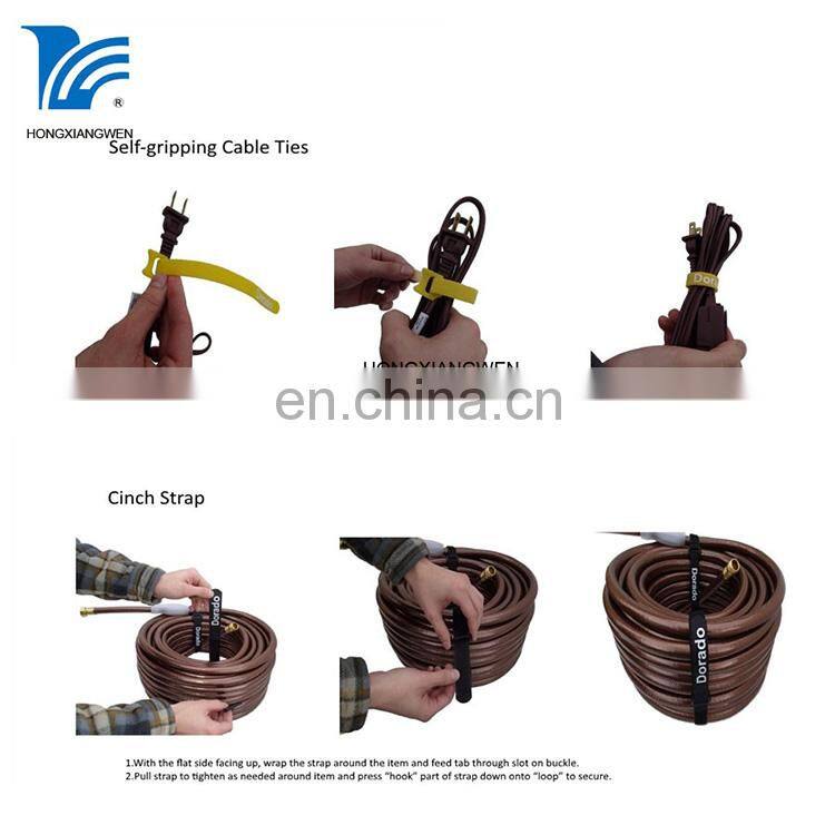 Industrial releasable flexible  reusable hook and loop nylon cable ties