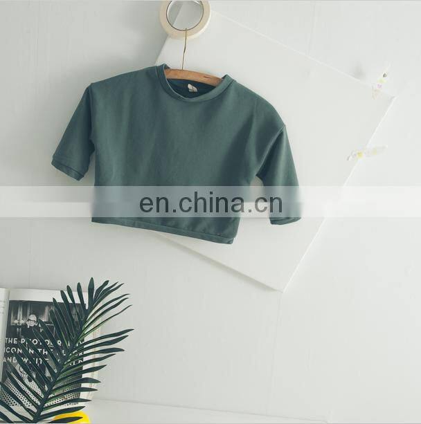 Simple Style Children Top Clothes Solid Color Baby Girls Hoodie