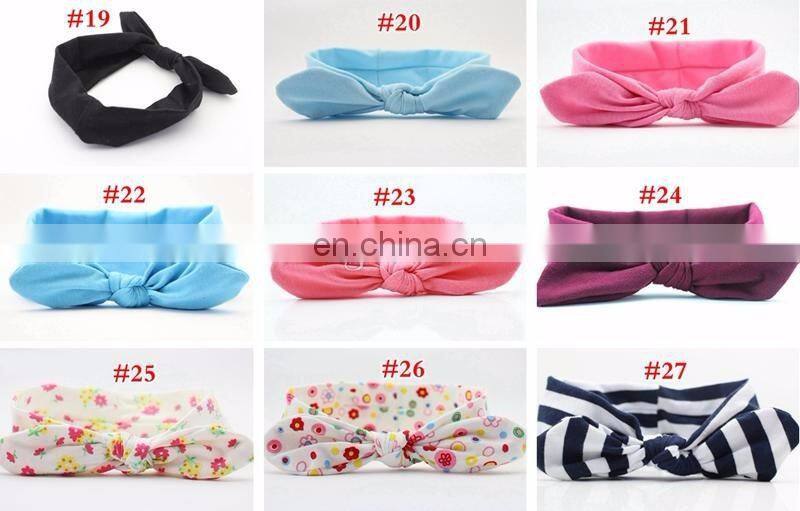 Bohemian mermaid cotton girl baby bow headband wave point turban twist head wrap twisted knot soft newborn baby headband