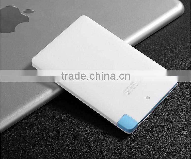 2015 New product Ultra-thin 4.8mm credit card power bank, micro usb battery charger, slim power banks made in china