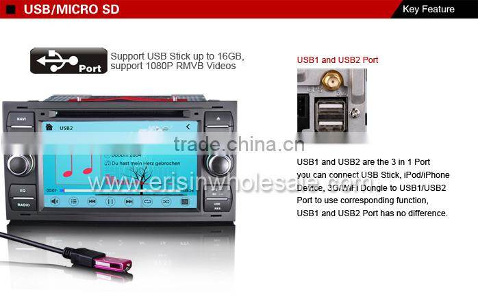 Erisin ES7301M 7" Touch Screen Car DVD GPS for Mondeo 2003