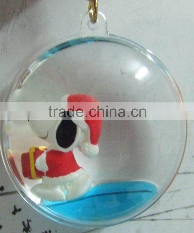 Promotional Custom Shaped with 3D Animal Inside Acrylic Keychain, Wholesale Plastic Keyring