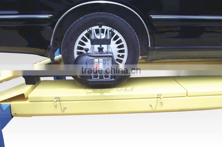 Low noise and good rigidity four post hydraulic elevator lift