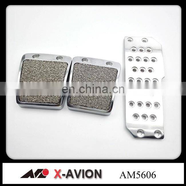 New Aluminium Non Slip Sport Pedals Brake Pad Covers Manual Car 3 PCS
