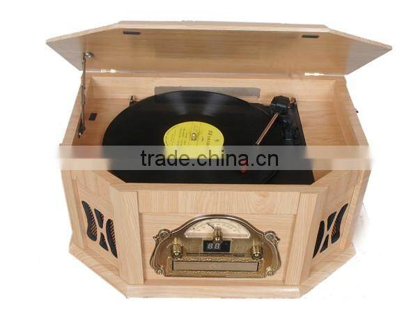 Gramophone cd/cassette player,multiple record player,bluetooth vinyl record player