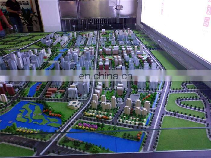 Handmade and laser cutting realistic physical 1:1000 scale model