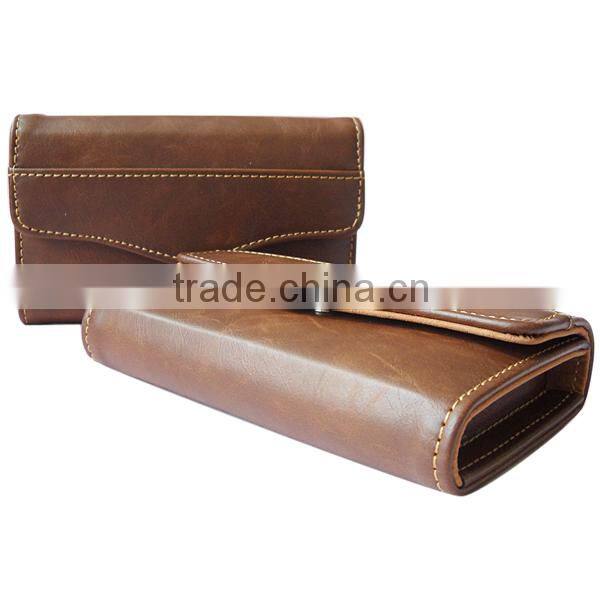 Brown button closed high quality 8pcs professional manicure set