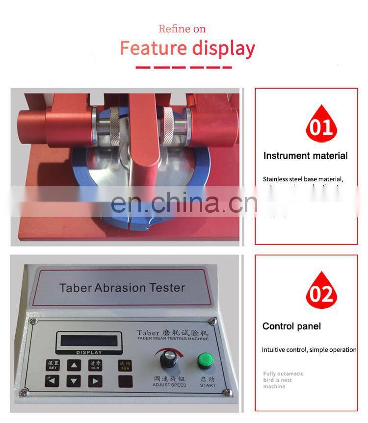 Liyi ASTM D4060 Textile Fabrics Taber Abrasion Resistance Tester