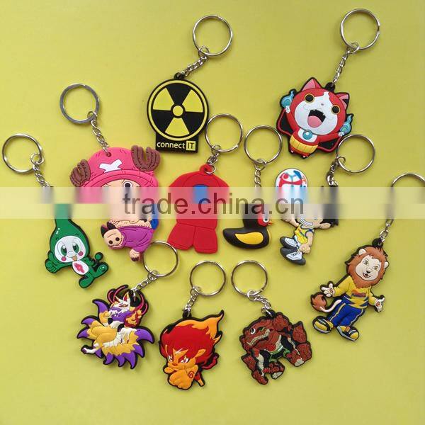 2015 custom rubber keychain / 3d Logo key chain/ soft pvc keychain