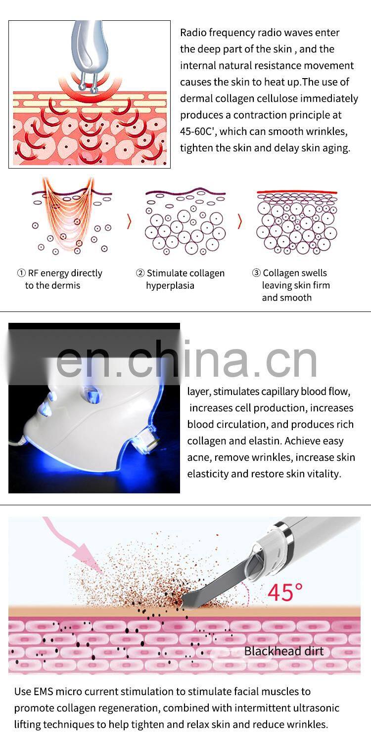 Multifunction 7 in 1 Professional Facial Deep Cleaning Diamond Oxygen Jet Peeling Microdermabrasion Machine