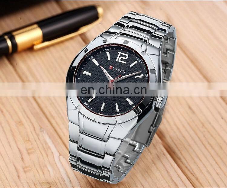 Curren Watch 8103 Fashion Brand Stainless Steel Back Water Resistant Quartz Analog Mens Watch Business Watch relogio masculino