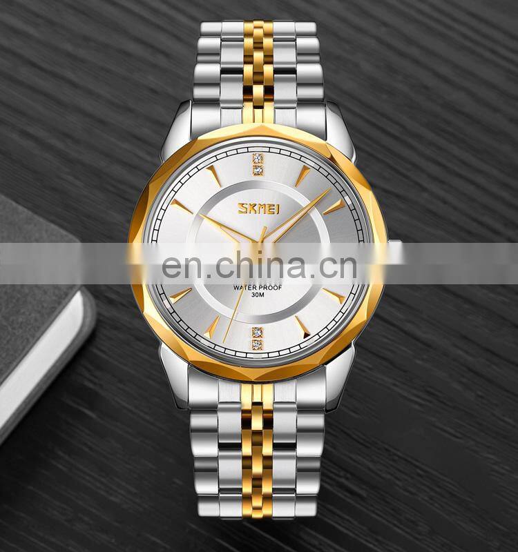 SKMEI 9268 New arrival Fashion Men watches High Quality Stainless Steel Wristwatch Mens Quartz watch