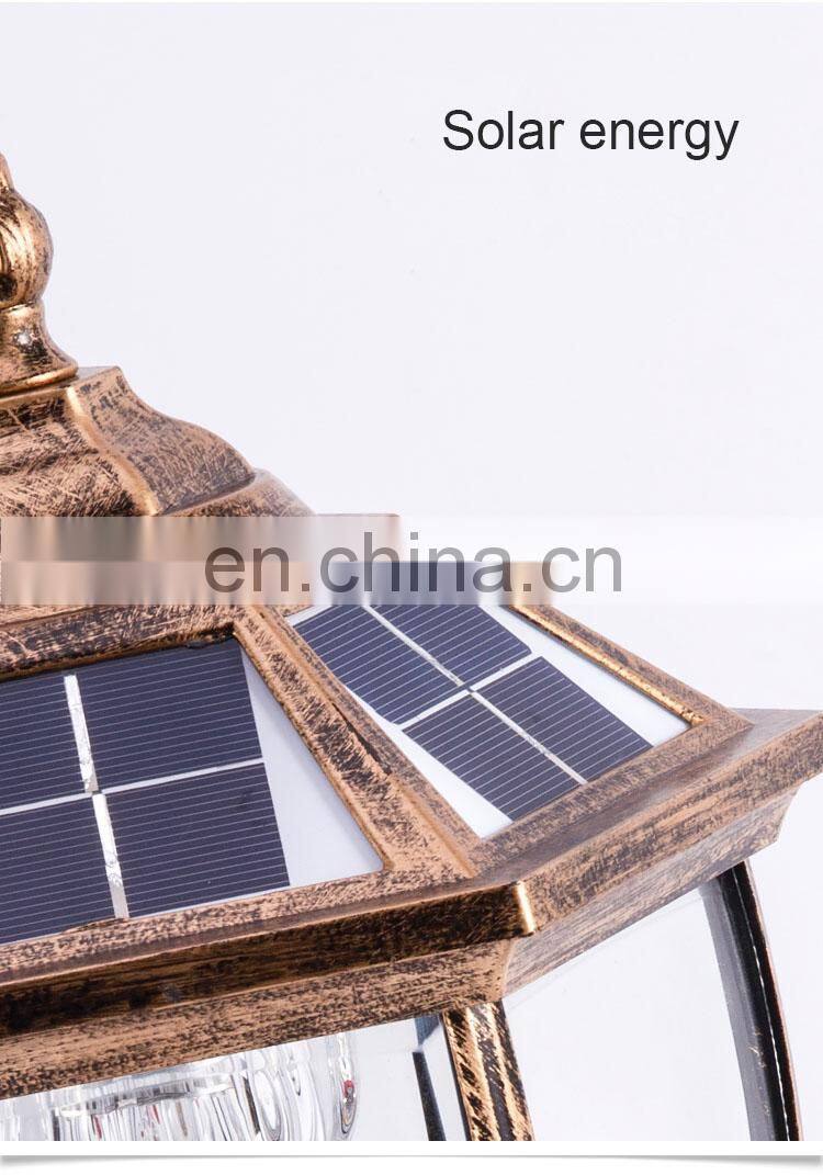 Outdoor Waterproof IP65 LED Solar Lamp Garden Lamp European Style Post Pillar Fence Post lights