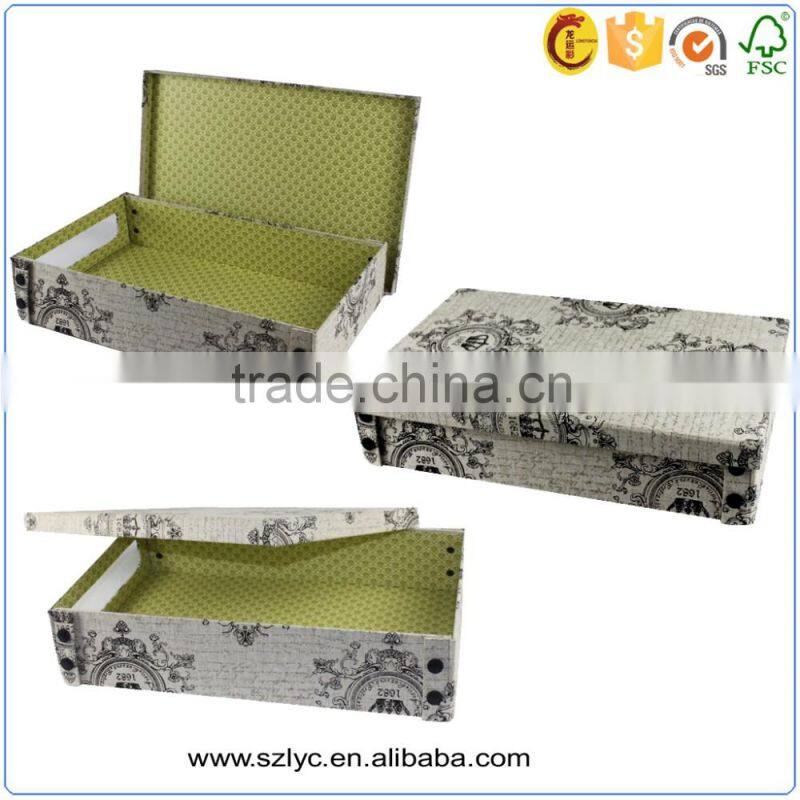 multipurpose Foldable cardboard storage box with metal corner