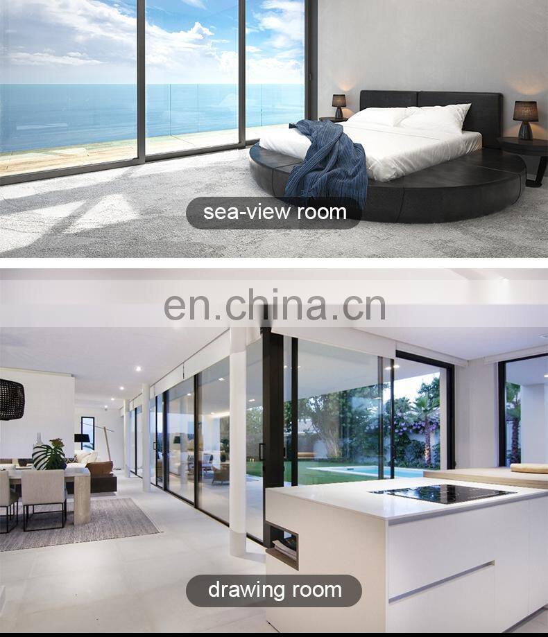 YY Aluminium three tracks sound proof sliding doors with tempered glass