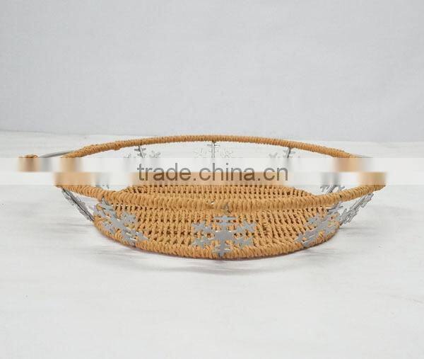 christmas paper string basket weave