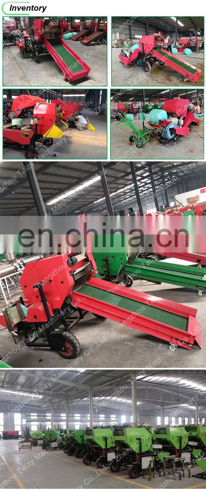 mini grass silage forage baler machine bale press packing machine